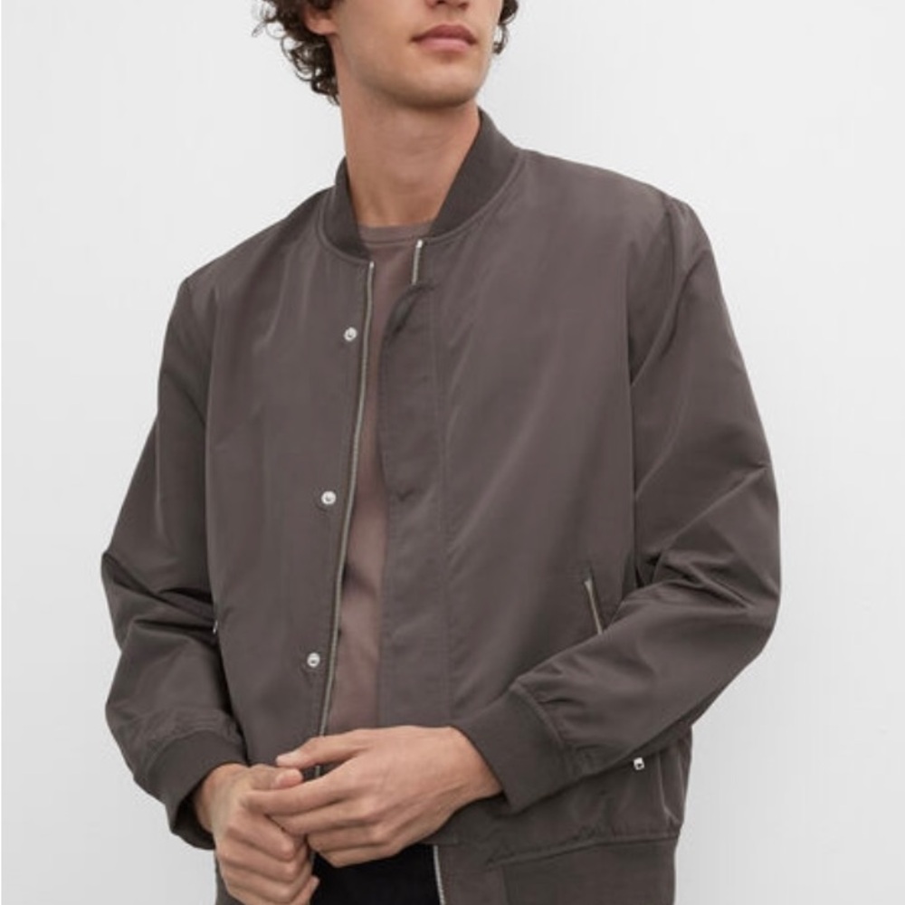 Club Monaco Gray Bomber Jacket